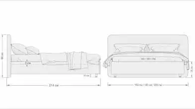 Мягкая кровать Bliss Ice, цвет Белый премиум на высоких ножках с прямым изголовьем Askona фотография товара - 8 - превью